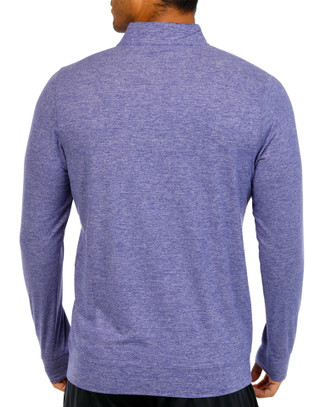 Thumbnail 2: TAILORBYRD Tailorbyrd Mens Quarter Zip Brushed Melange Shirt 