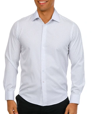 Thumbnail 1: Nautica Nautica Mens Long Sleeve Print Button Down Shirt 