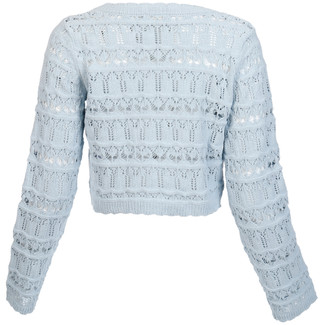 Thumbnail 2: Derek Heart Derek Heart Juniors Long Sleeve Tie Front Knit Cardigan 