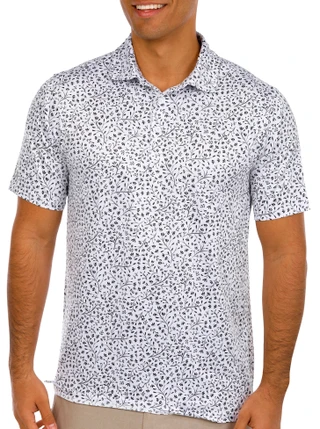 Thumbnail 1: Antigua Antigua Mens Short Sleeve Printed Motion Polo 