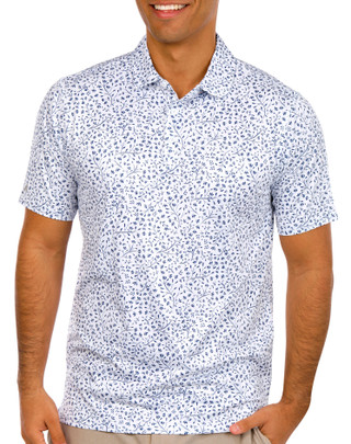 Thumbnail 2: Antigua Antigua Mens Short Sleeve Printed Motion Polo 