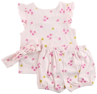 Thumbnail 2: PL Baby PL Baby Baby Girls 3 Pc Floral Bloomer Set 