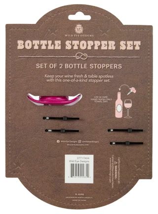 Thumbnail 2: Wild Eye Designs Wild Eye Designs 2 Pc Western Cowboy Bottle Stopper Set 