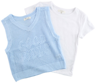 Thumbnail 2: No Comment No Comment Big Girls 2 Pc Sweater Top Set 