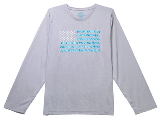 Thumbnail 1: Mossy Oak Mossy Oak Mens Long Sleeve American Flag Performance Shirt 