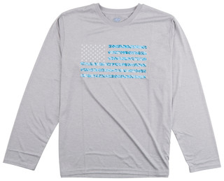 Thumbnail 1: Mossy Oak Mossy Oak Mens Long Sleeve Flag Performance Tee 