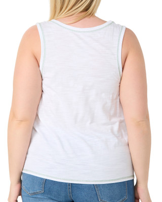 Thumbnail 2: Blue Sol Blue Sol Plus Sleeveless Luxey Solid Tank Top 