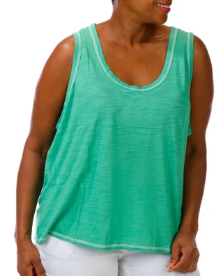 Thumbnail 1: Blue Sol Blue Sol Plus Sleeveless Luxey Solid Tank Top 