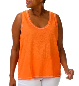 Thumbnail 1: Blue Sol Blue Sol Plus Sleeveless Luxey Solid Tank Top 