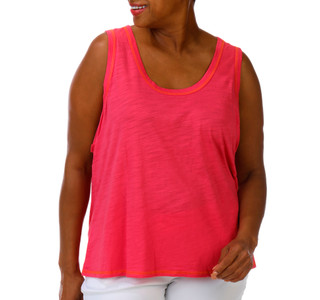 Thumbnail 2: Blue Sol Blue Sol Plus Sleeveless Luxey Solid Tank Top 