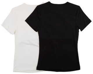 Thumbnail 3: Yogalicious Yogalicious Womens Active 2 Pk Heavenly Ribbed Tees 