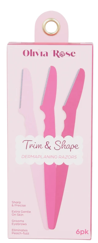 Thumbnail 1: Olivia Rose 6 Pk Trim & Shape Dermaplaning Razors 