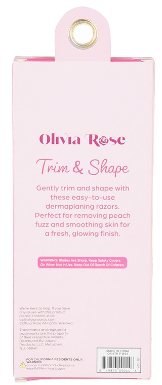 Thumbnail 2: Olivia Rose 6 Pk Trim & Shape Dermaplaning Razors 