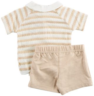 Thumbnail 2: SNUG Snug Baby Boy 2 Pc Polo & Shorts Set 
