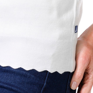 Thumbnail 4: Nautica Nautica Womens Short Sleeve Tipped Scallop Sweater Top 