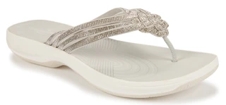 Thumbnail 1: Clarks Clarks Womens Cloudsteppers Breeze Gem Flip Flop Sandals 