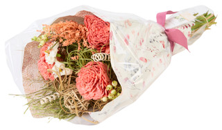 Thumbnail 2: Naturally Silk Naturally Silk Coral Blossom Spring Bouquet 