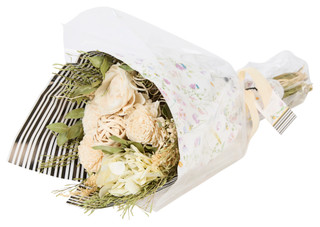 Thumbnail 2: Naturally Silk Naturally Silk Cream Blossom Spring Bouquet 