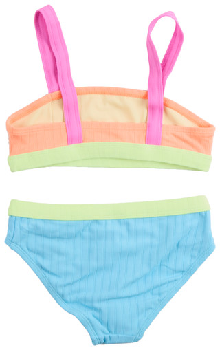 Thumbnail 2: Breaking Waves Breaking Waves Big Girls 2 Pc Bikini Colorblock Swimsuit 