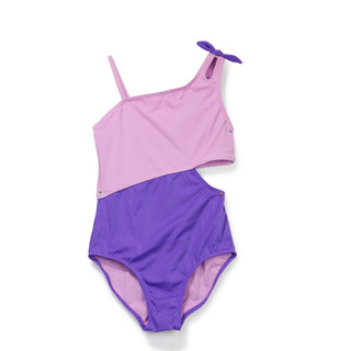 Thumbnail 1: Breaking Waves Big Girls One Piece Cut Out Swimsuit 