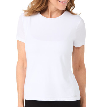 Thumbnail 2: Tahari Tahari Womens Short Sleeve Double Layer Jersey Knit Top 