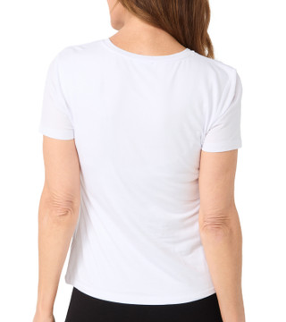 Thumbnail 3: Tahari Tahari Womens Short Sleeve Double Layer Jersey Knit Top 