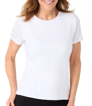Thumbnail 4: Tahari Tahari Womens Short Sleeve Double Layer Jersey Knit Top 