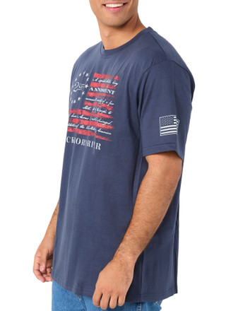 Thumbnail 3: . Buckhorn River Mens Short Sleeve 2nd Amendment Flag T-Shirt 