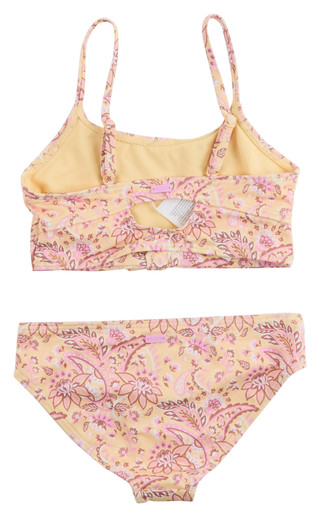 Thumbnail 2: ROXY Roxy Big Girls 2 Pc Yellow Floral Bikini Swimsuit 