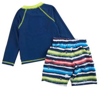 Thumbnail 2: Floatimini Floatimini Little Boys 2 Pc Sea Ya Later Swimsuit 