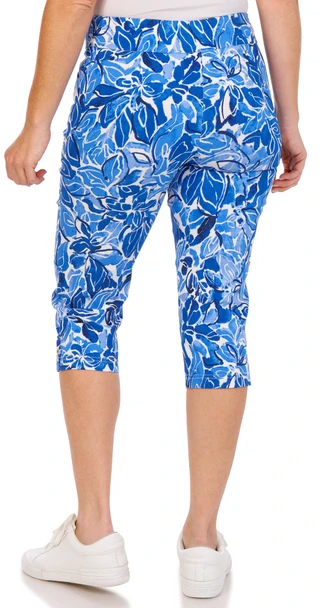Thumbnail 3: Coral Bay Coral Bay Petite Tropical Floral Print Capris 