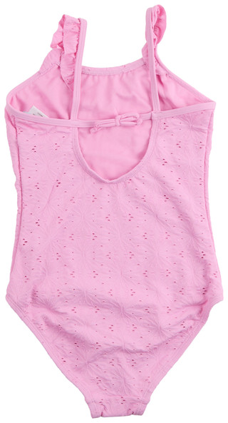 Thumbnail 2: Breaking Waves Breaking Waves Big Girls One Piece Pink Terry Swimsuit 