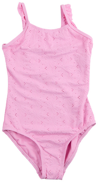 Thumbnail 1: Breaking Waves Breaking Waves Big Girls One Piece Pink Terry Swimsuit 