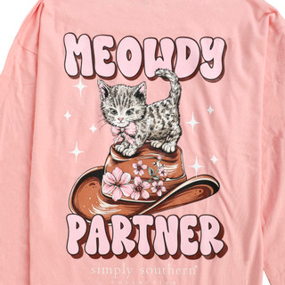 Thumbnail 3: SIMPLY SOUTHERN Simply Southern Big Girls Long Sleeve Cowboy Cat Tee 