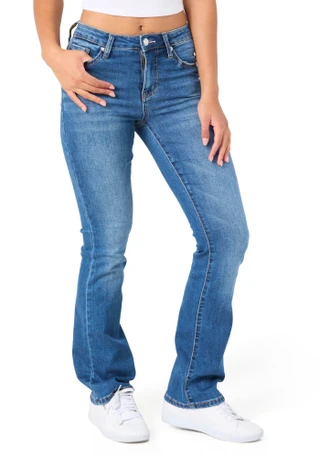 Thumbnail 3: Juicy Couture Juicy Couture Juniors Mid Rise Rhinestone Boot Cut Jeans 