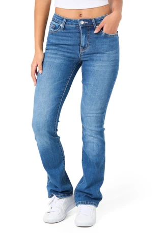Thumbnail 1: Juicy Couture Juicy Couture Juniors Mid Rise Rhinestone Boot Cut Jeans 