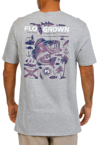Thumbnail 1: FloGrown FloGrown Mens Short Sleeve Freshwater Fishing Tee 