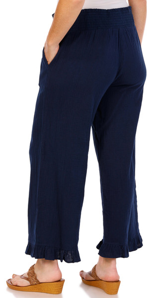 Thumbnail 2: Stella Parker Stella Parker Womens Solid Ruffle Trim Capris 