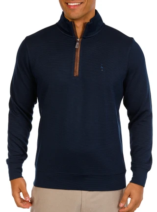 Thumbnail 1: TAILORBYRD Tailorbyrd Mens Ottoman Knit Quarter Zip Jacket 
