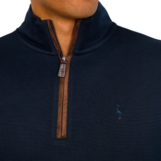 Thumbnail 3: TAILORBYRD Tailorbyrd Mens Ottoman Knit Quarter Zip Jacket 