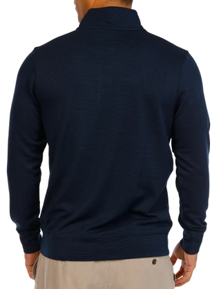 Thumbnail 2: TAILORBYRD Tailorbyrd Mens Ottoman Knit Quarter Zip Jacket 