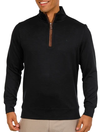 Thumbnail 1: TAILORBYRD Tailorbyrd Mens Ottoman Knit Quarter Zip Jacket 