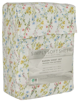 Thumbnail 4: SIMPLY SOFT Simply Soft Home Bedding 4 Pc Floral Sheet Set 