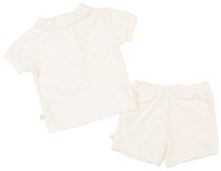Thumbnail 2: SNUG Snug Baby Boy 3 Pc Embossed Polo Shorts Sunglasses Set 