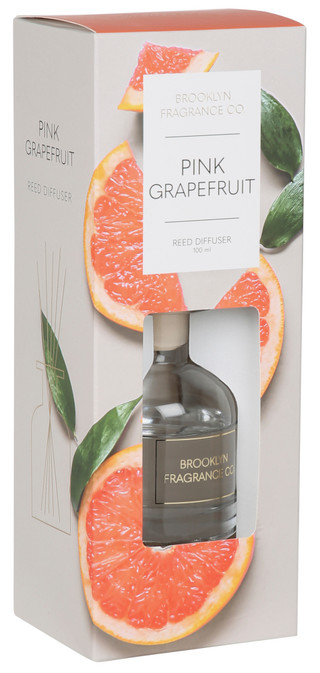 Thumbnail 2: BROOKLYN FRAGRANCE Brooklyn Fragrance Co. Pink Grapefruit Reed Diffuser 