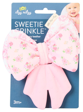 Thumbnail 2: Itzy Ritzy Itzy Ritzy Sweetie Crinkle Sensory Teether Bow 
