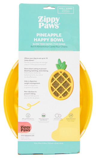 Thumbnail 3: Zippy Paws Happy Pineapple Slow Feeder Bowl 