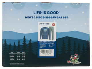 Thumbnail 3: Life is Good Life is Good Mens 2 Pc Top Pants Lounging Sleep Pajama Set 