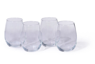 Thumbnail 3: Home Essentials Home Essentials 4 Pk Red Series Stemless Wine Glasses 