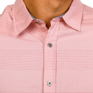 Thumbnail 3: FLAG AND ANTHEM Mens Short Sleeve Dobby Stripe Button Down Shirt 